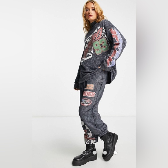 ASOS DESIGN motocross graphic oversized sweatpants - Picture 4 of 4